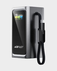 Acefast M33 20000mAh Power Bank with 1.96″ Smart TFT Color Display | 100W PD Fast Charging | Built-in USB-C Cable | USB-C and USB-A Output | Pass-Through Charging | Smart Temperature Control - Metal Gray