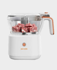 Porodo Lifestyle Portable Electric Meat Chopper | 88W Power | 1L Max Load Capacity | USB-C Charging | Stainless Steel Blades | 1500mAh Battery | PD-LS41FPR-WH - White