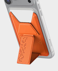 Skinarma Kado HAXA Magnetic Card Holder with Smart Grip Stand | MagSafe Compatible | Holds Up to 2 Cards | Portrait & Landscape Stand | Secure Magnetic Attachment - Orange