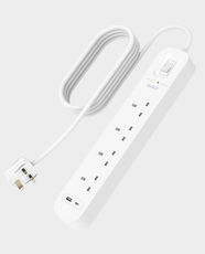 Belkin 4 Outlet Surge Protector | 18W USB-C PD and USB-A Fast Charging Ports | 4 AC Outlets | 2m Power Cord | 525J Surge Protection | Wall-Mountable Design - White