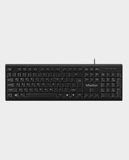Meetion MT-K100 USB Standard Corded Keyboard | 104/105 Keys | 1.5m Cable | Arabic Layout | Waterproof Design | Silent Keys | Windows XP, Vista, 7, 8, 10, 11, macOS Compatibility | Plug and Play - Black