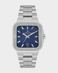 Daniel Klein Men's Analog Watch 39mm Blue Dial Rounded Square Stainless Steel in Qatar