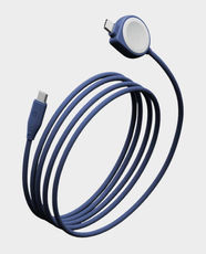 Energea Flow Duo Watch 2-in-1 USB-C to USB-C & Apple Watch Charging Cable | 1.5m Length | 60W Fast Charging | 480Mbps Data Transfer | USB 2.0 Standard | Compatible with USB-C Devices & Apple Watch - Blue