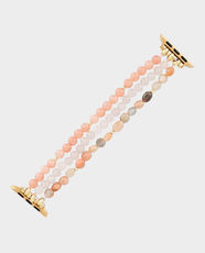 Cape Diablo Sunstone Radiant Apple Watch Strap | Sunstone, Jade & Alloy Materials | Handmade Design | Large 6.0 - 6.5 Inch Wrist Size | Compatible with 38 - 45mm Apple Watch | AWESLSUNS