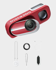 Insta360 GO 3S Retro Bundle Special Edition Action Camera | 128GB Storage | 4K Video | 12MP Photos | FlowState Stabilization | 360° Horizon Lock | TimeShift and Slow Motion | Film-Inspired Color Profiles - Classic Red