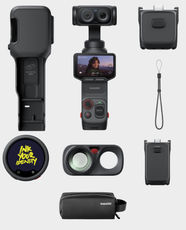 Insta360 Luna Ultra 8K Dual-Lens Gimbal Camera Creator Bundle | 1-Inch CMOS Sensor | 12x Zoom | 3-Axis Gimbal Stabilization | Detachable 2-Inch OLED Touchscreen | AI Tracking - Cosmic Black