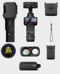 Insta360 Luna Ultra 8K Dual-Lens Gimbal Camera Creator Bundle | 1-Inch CMOS Sensor | 12x Zoom | 3-Axis Gimbal Stabilization | Detachable 2-Inch OLED Touchscreen | AI Tracking - Cosmic Black