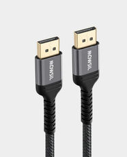 Mowsil DisplayPort Cable | 1m Length | 4K@60Hz Resolution | Nylon Braided Cable | 24K Gold plated Connector | MODB1 - Grey