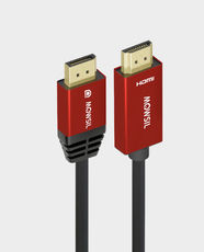 Mowsil DisplayPort to HDMI Cable | 2m Length | 4K@30Hz Resolution | Pure Copper Conductors | 24K Gold plated Connector | MODH02 - Silk Red