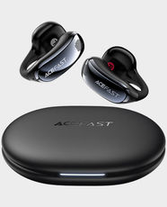 Acefast FA006 ACECLIP Pro True Wireless Earbuds | Ear-Clip OWS Stereo Earbuds | Open-Field Leakage Reduction | Dual-Mic Noise Cancelling | 28 hours Total Working Time | IP55 Waterproof | Bluetooth 5.4 - Black