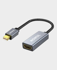 Mowsil Mini DisplayPort to HDMI Adapter | Braided Cable | Support Up to 4K@60Hz Resolution | 24K Gold-Plated Connector | Aluminum Alloy | MOMDH - Grey