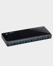 TP-Link UH720 USB 3.0 7-Port Hub with 2 Charging Ports | 7 × USB 3.0 Ports | Up to 5Gbps Data Transfer | 2 × 5V/2.4A Smart Charging Ports | Plug and Play Support | Compatible With Windows, Mac and Linux - Black
