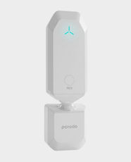 Porodo 2.4GHz Wi-Fi Signal Extender | 300Mbps Wireless Transmission Rate | 23dBi Twin Antennas | 180 Degree Rotation | Strong Signal Wall Penetration | iOS and Android App Compatible | PD-24GWFE - White