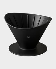 Macnoa MacDrip Aeris Drip Coffee Maker | Premium Ceramic Construction | Wing Filter Supports | Striped Inner Ribs | Prevents Paper Cling | Reduces Filter Slips and Edge Leaks | MD-25MAES-BK - Black