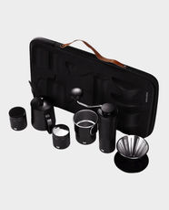 Macnoa MacRoam BrewBag Coffee Travel Kit | Manual Coffee Grinder | Pour Over Dripper | Coffee Server | Coffee Cup | Filter Papers Included | Portable Brewing Set | MB-25MRBB-BK - Black