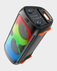 Hoco BS53 Manhattan Portable Bluetooth Speaker with 2 Wireless Microphones | 40W Output | Dual 8-Inch Speakers | 3600mAh Battery | Up to 4 Hours Playback Time | Bluetooth 5.1 - Black