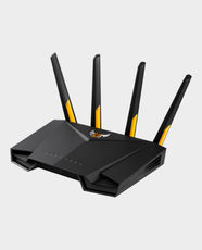 ASUS TUF Gaming AX3000 Dual Band WiFi 6 Gaming Router | 4 Antennas | Gigabit | 4 x LAN, 1 x WAN - Black & Yellow