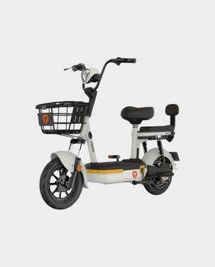 Yadea Teena Electric Scooter | 350 W Peak Power | Up to 32 km/h Speed | 30km Range | Display Screen | LED Lighting System - White