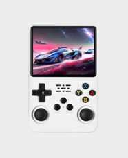 R36S Handheld Gaming Console | 3.5 -inch HD IPS Display | 64GB TF Card- White