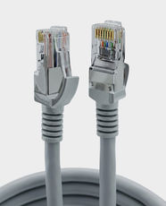 Skill Tech Gold Plated CAT6 Patch Cord Ethernet Cable | 2m Length | 23 AWG | Bare Copper | Male to Male Connector Type | PVC Jacket – Grey