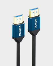 Mowsil 4K 60Hz HDMI 2.0 Cable | 2m Length | 24K Gold-Plated Connector Plating | Up to 18 Gbps | DTS:X Audio Support | MOHD202 - Dark Blue