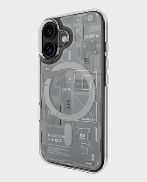 MAGEASY XRay M 3D Patterned Shockproof Case for iPhone 16 - Transparent