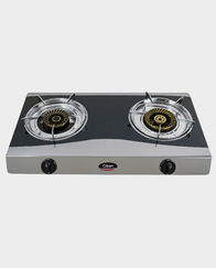 Clikon 2 Burner Stainless Steel Table Top Gas Stove in Qatar