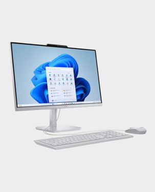 Lenovo AIO A100 | Intel Core i3-N305 | 8GB RAM | 512GB SSD | 23.8 Inches | Integrated Intel UHD Graphics | English & Arabic Keyboard | Windows 11 Home | F0J60039AX – Cloud Grey