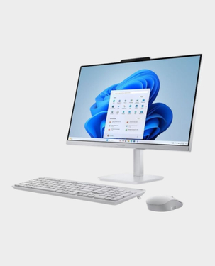 Lenovo AIO A100 | Intel Core i3-N305 | 8GB RAM | 512GB SSD | 23.8 Inches | Integrated Intel UHD Graphics | English & Arabic Keyboard | Windows 11 Home | F0J60039AX – Cloud Grey