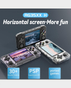 Anbernic RG35XXH Retro Handheld Gaming Console | 3.5-inch IPS Display | 5000+ Games - Transparent Purple