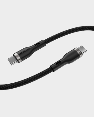 MAGEASY Magnetic Wire Fast Charging/Sync Cable Type-C (240W | 2 Meter) - Black in Qatar