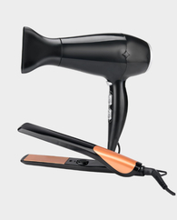 Impex Hair Straightener + Hair Dryer Combo Hair Styler HSK 101 - Combo in Qatar