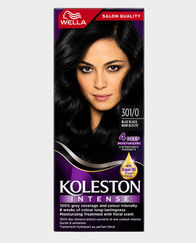 Koleston Intense 301/0 Blue Black Hair Color Kit | 100% Grey Coverage | Lasts Up to 8 Weeks | Argan Oil Conditioned