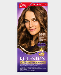 Koleston Intense Golden Sunset 306/374 Chocolate Sunset Hair Color Kit | 100% Grey Coverage | Lasts Up to 8 Weeks | Argan Oil Conditioned