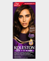 Koleston Intense Medium Brown 304/0 Hair Color Kit | 100% Grey Coverage | Lasts Up to 8 Weeks | Argan Oil Conditioned