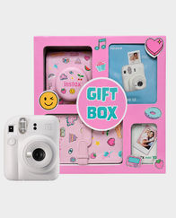 Fujifilm Instax Mini 12 Instant Camera Gift Box Bundle | Automatic Exposure Control | 60 mm f/12.7 Lens | Programmed Electronic Shutter 1/2 To 1/250 Sec | Built In Flash With Auto Light Adjustment - Clay White