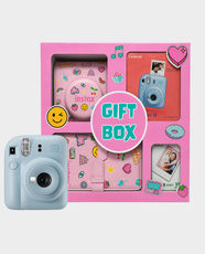 Fujifilm Instax Mini 12 Instant Camera Gift Box Bundle | Automatic Exposure Control | 60 mm f/12.7 Lens | Programmed Electronic Shutter 1/2 To 1/250 Sec | Built In Flash With Auto Light Adjustment - Pastel Blue