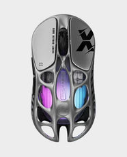 GravaStar Mercury X Wireless Gaming Mouse | 32000 DPI Optical Sensor | Tri-Mode Connectivity | Magnesium Alloy Frame | 5 Programmable Buttons | 400mAh Battery | Bluetooth 5.1 - Interstellar Silver
