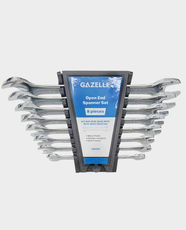 Gazelle G80299 8-Piece Open-Ended Spanner Set | Chrome Vanadium Steel Material | Heat Treated | High Tensile Strength and Structural Rigidity | Polished Finish