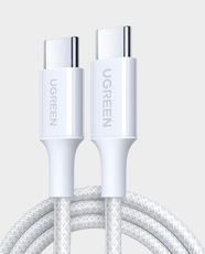 UGREEN USB-C to USB-C PD Fast Charging Cable | 1m Length | 60W Fast Charging | 480Mbps Data Transfer | Durable Braided Design | 10,000 Bend & Plug Test | Smartphone, Laptop & Tablet Compatibility | L501 - White