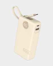 Moxedo Porta-Go+ 10000mAh Power Bank With Built-In USB-C Cable - Beige in Qatar