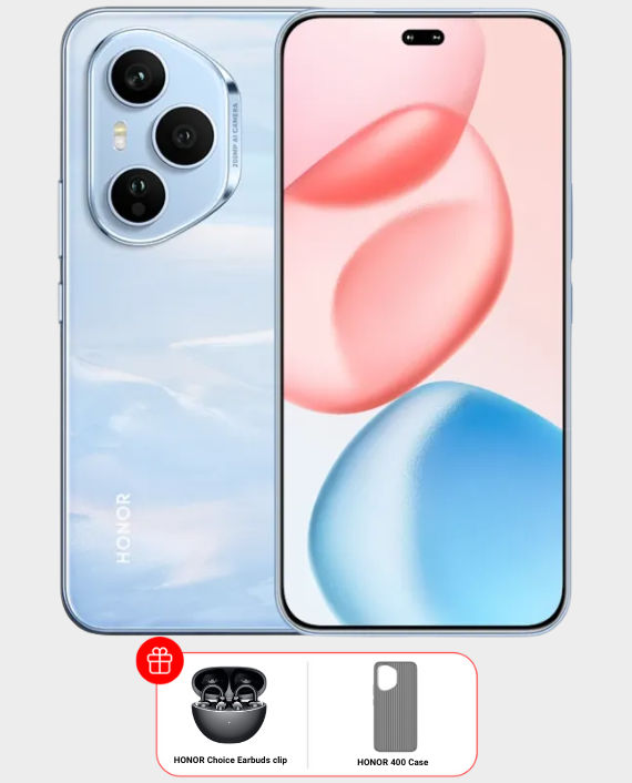 HONOR 400 Pro 5G 12GB 512GB (HONOR Choice Earbuds Clip + HONOR 400 Pro Case) - Tidal Blue