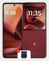 Motorola Razr 60 Ultra 16GB 512GB (Moto Buds + 6 Month Screen Protection) - Pantone Rio Red