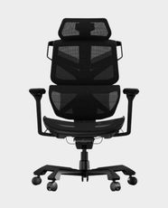 GamerTek Elite Commander Gaming Chair | High Quality Breathable Mesh | Three Way Adjustable Armrest | Silent Wheels - Black