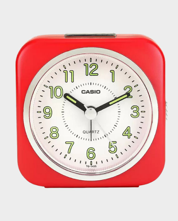 Buy CASIO Analog Table Clock TQ-143S-4DF Red in Qatar