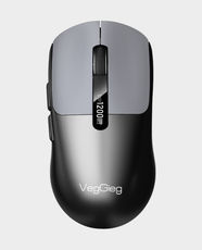 VegGieg G900 Office Wireless Mouse | Tri-Mode USB + 2.4GHz + Bluetooth 5.3 Connectivity | Dual Bluetooth Multi-Device Pairing | Digital Display | 6 Buttons | Silent Clicks | Ergonomic Comfort Grip - Black/Grey
