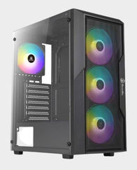 GamerTek Zenith Mid Tower ATX Gaming Case - Black in Qatar