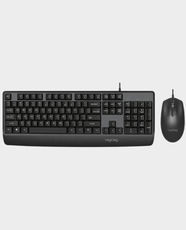VegGieg MK500A Office Wired Keyboard & Mouse Combo | Full-Size 104-Key Keyboard with Numeric Keypad | Multi-OS Compatibility | USB Wired Connectivity | High-Quality Metal Scroll Wheel Mouse | Plug & Play