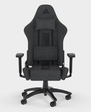 Corsair TC100 Relaxed Fabric Gaming Chair | 2D Armrest | Class 4 Gas Lift | Nylon Base | PU Seat Foam - Black/Grey