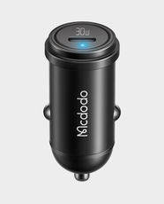 Mcdodo USB-C PD Fast Car Charger | 30W PD Fast Charging | USB-C Port | Premium Aluminum Alloy Body | DC 12V-24V Vehicle Input | Compact Portable Design | IT-052114 - Black